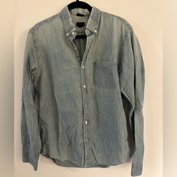 J Crew Chambray Shirt Slim Fit - Picture 2 of 3